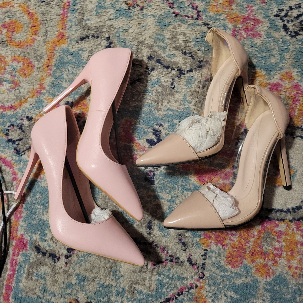 New Pink and Nude Stiletto Heels